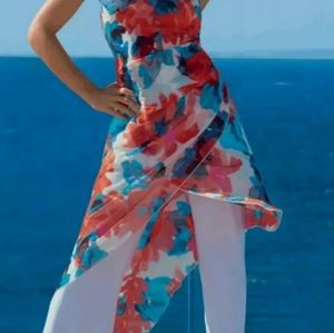 Joseph Ribkoff Floral Strapless Jumpsuit SIZE 8